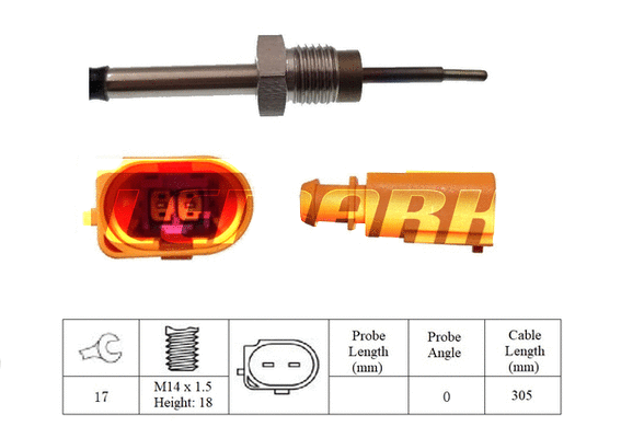 Sensor, exhaust gas temperature (LXT367)