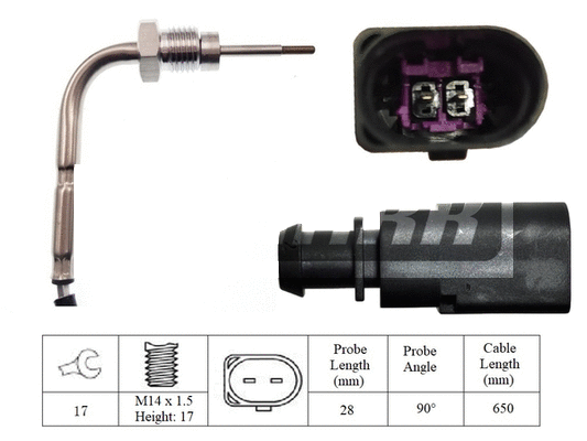 Sensor, exhaust gas temperature (LXT333)