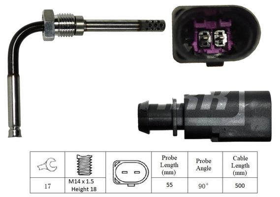 Sensor, exhaust gas temperature (LXT269)