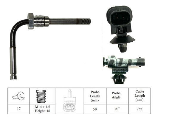 Sensor, exhaust gas temperature (LXT391)