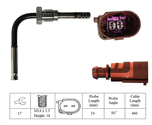 Sensor, exhaust gas temperature (LXT231)