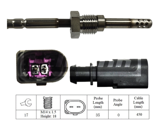 Sensor, exhaust gas temperature (LXT259)