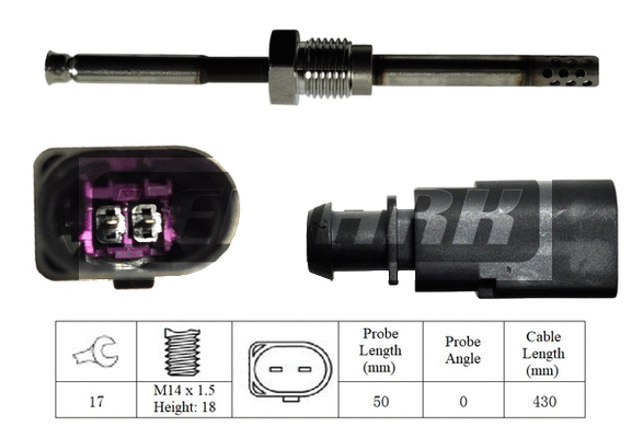 Sensor, exhaust gas temperature (LXT260)