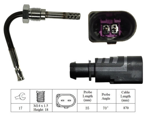 Sensor, exhaust gas temperature (LXT254)