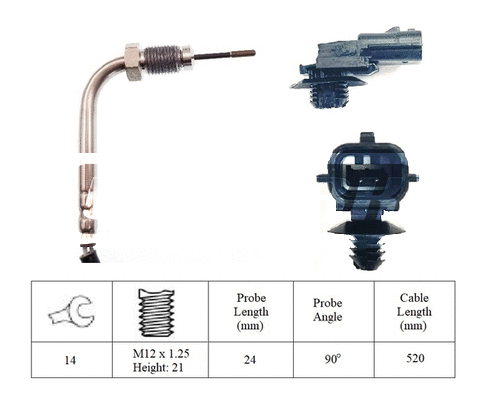 Sensor, exhaust gas temperature (LXT247)