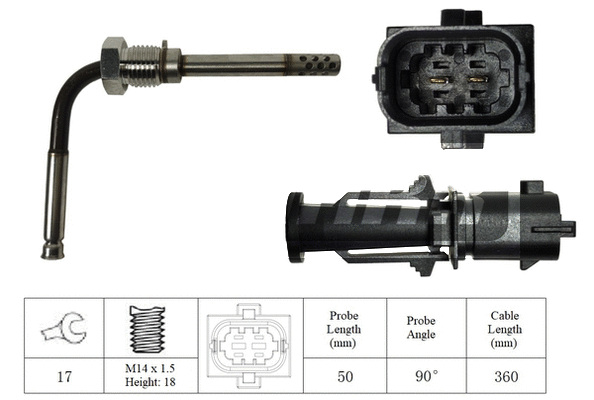 Sensor, exhaust gas temperature (LXT080)