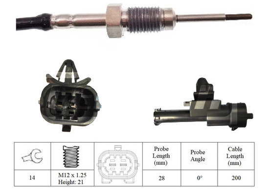 Sensor, exhaust gas temperature (LXT206)