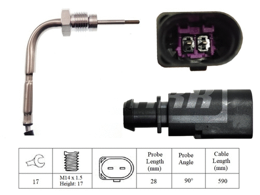 Sensor, exhaust gas temperature (LXT351)