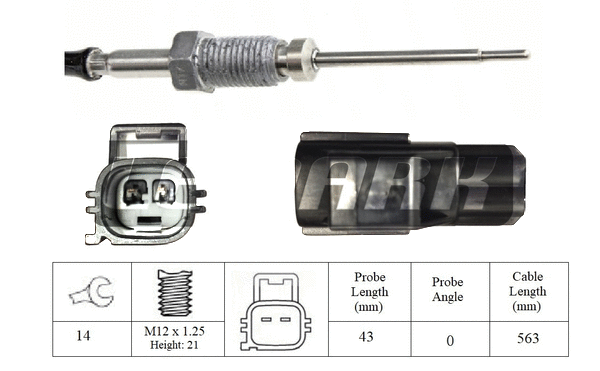 Sensor, exhaust gas temperature (LXT088)