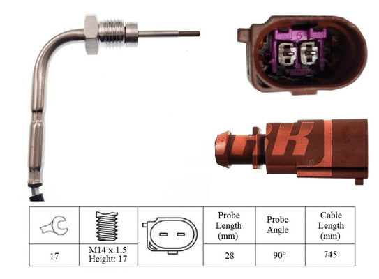 Sensor, exhaust gas temperature (LXT332)