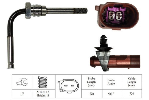 Sensor, exhaust gas temperature (LXT255)