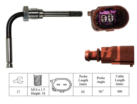 Sensor, exhaust gas temperature (LXT262)