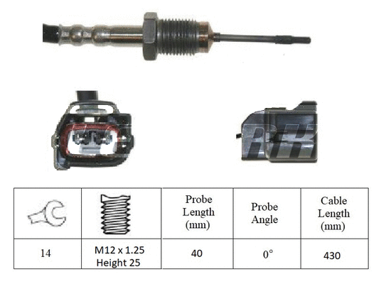Sensor, exhaust gas temperature (LXT119)