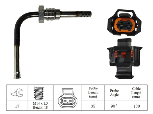Sensor, exhaust gas temperature (LXT163)