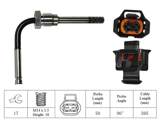 Sensor, exhaust gas temperature (LXT135)