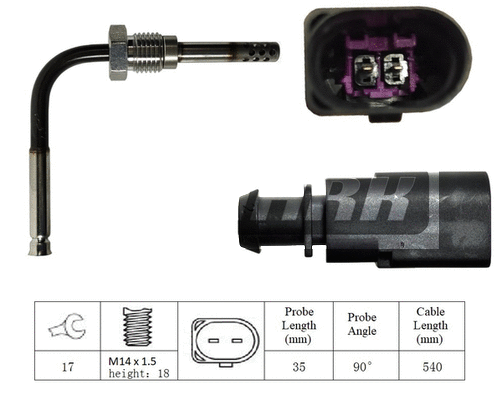 Sensor, exhaust gas temperature (LXT023)