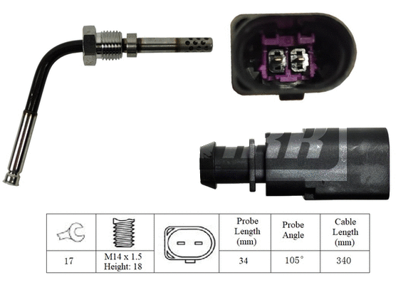 Sensor, exhaust gas temperature (LXT300)