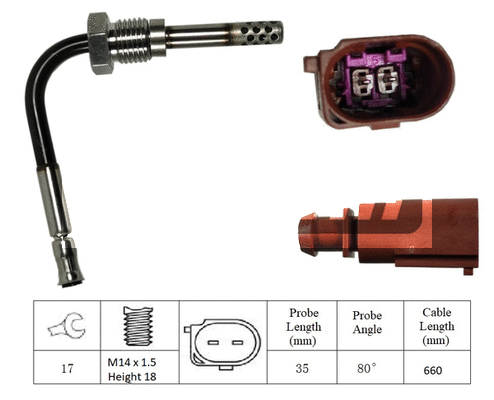 Sensor, exhaust gas temperature (LXT018)
