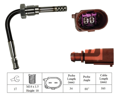 Sensor, exhaust gas temperature (LXT009)