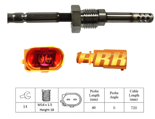 Sensor, exhaust gas temperature (LXT342)