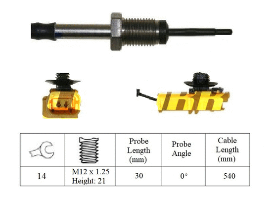 Sensor, exhaust gas temperature (LXT107)