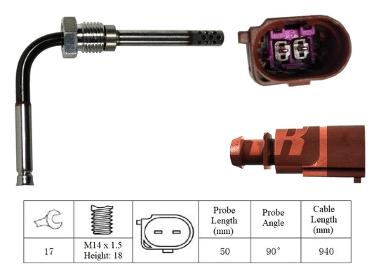 Sensor, exhaust gas temperature (LXT263)