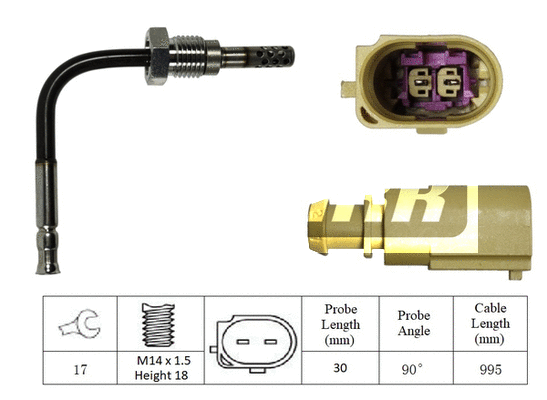 Sensor, exhaust gas temperature (LXT249)
