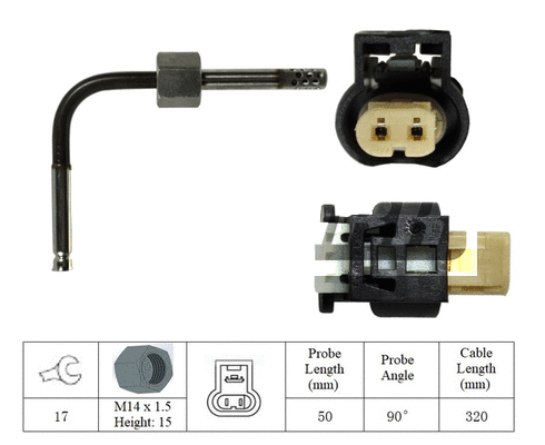 Sensor, exhaust gas temperature (LXT028)