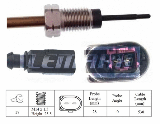 Sensor, exhaust gas temperature (LXT063)