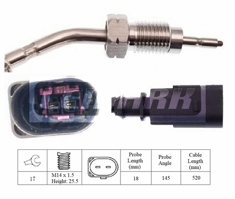 Sensor, exhaust gas temperature (LXT294)