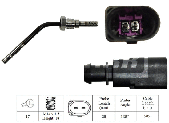 Sensor, exhaust gas temperature (LXT002)