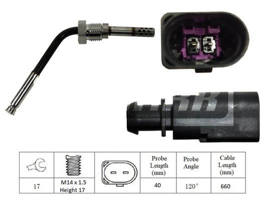 Sensor, exhaust gas temperature (LXT348)