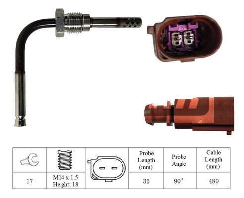 Sensor, exhaust gas temperature (LXT253)