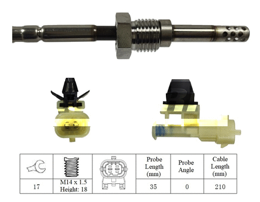 Sensor, exhaust gas temperature (LXT209)