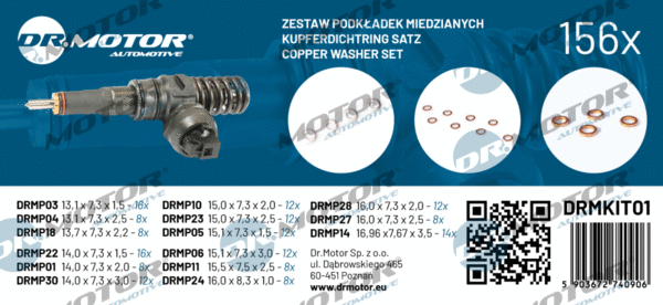 Seal Kit, injector nozzle (DRMKIT01)