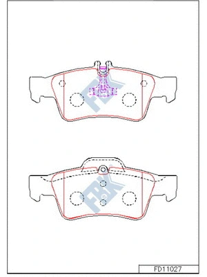 Brake Pad Set, disc brake (FD11027)