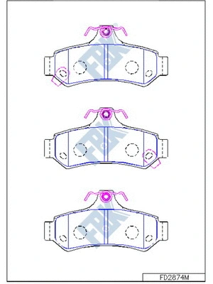 Brake Pad Set, disc brake (FD2874M)