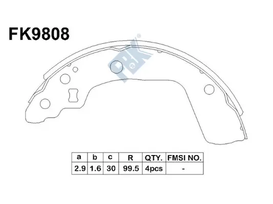 Brake Shoe Set (FK9808)