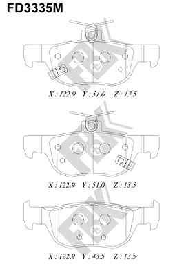 Brake Pad Set, disc brake (FD3335M)