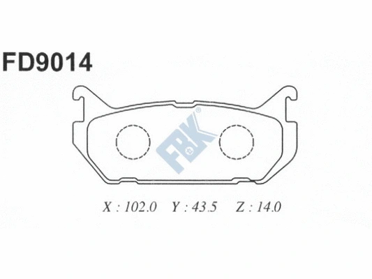 Brake Pad Set, disc brake (FD9014)
