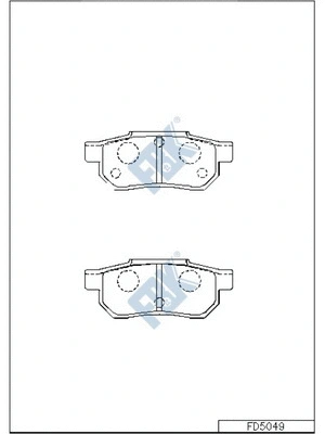 Brake Pad Set, disc brake (FD5049)