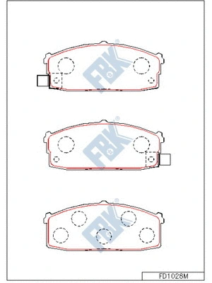 Brake Pad Set, disc brake (FD1028M)