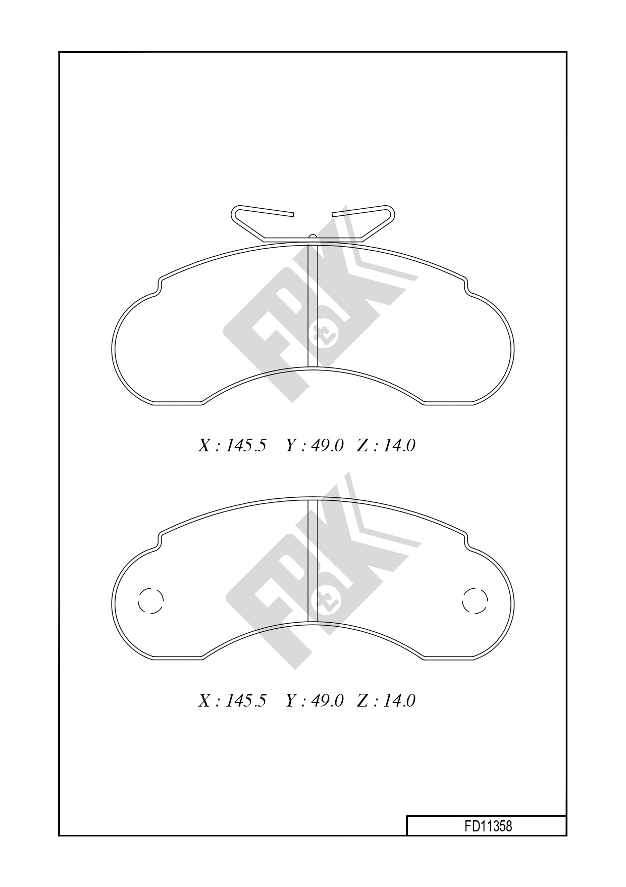 Brake Pad Set, disc brake (FD11358)