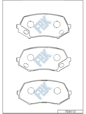 Brake Pad Set, disc brake (FD6113)