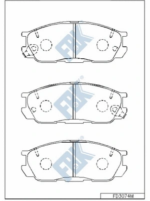 Brake Pad Set, disc brake (FD3074M)