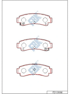 Brake Pad Set, disc brake (FD1069M)