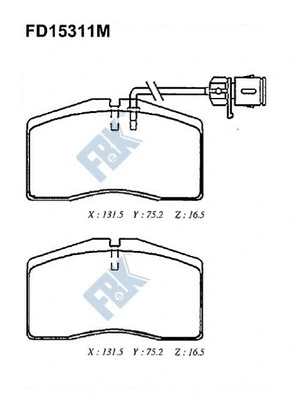 Brake Pad Set, disc brake (FD15311M)