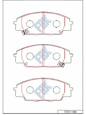 Brake Pad Set, disc brake (FD5119M)