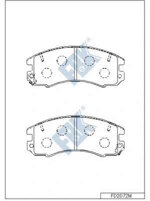Brake Pad Set, disc brake (FD2072M)
