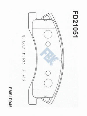 Brake Pad Set, disc brake (FD21051)